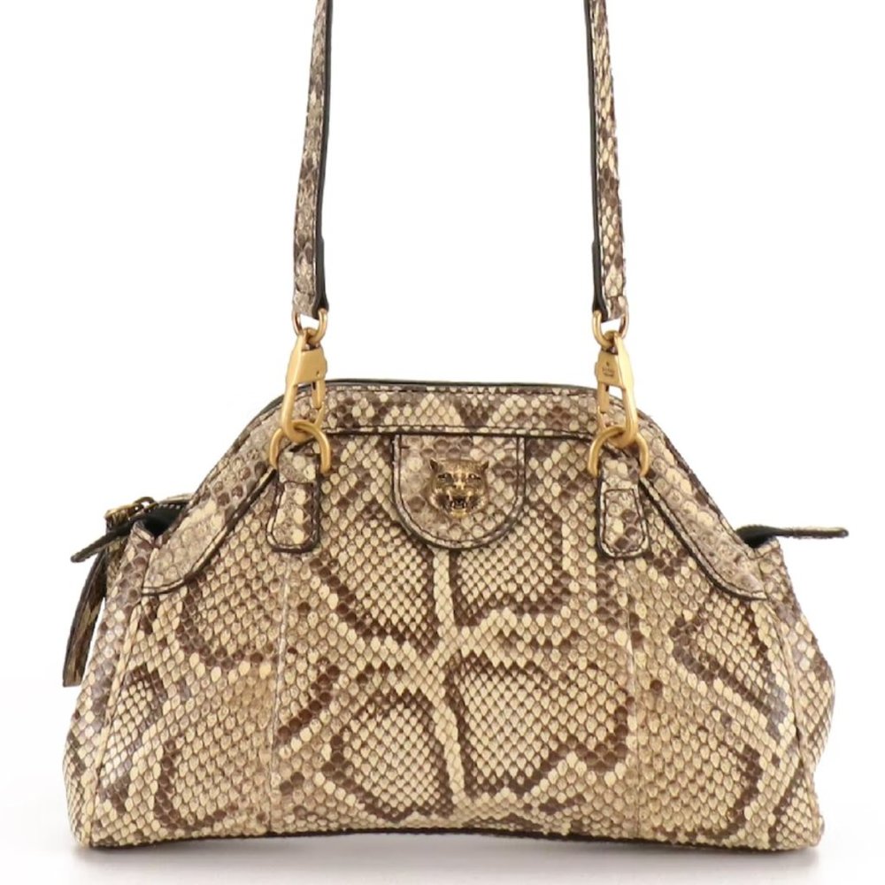 Gucci Rebelle Python Skin Crossbody Bag